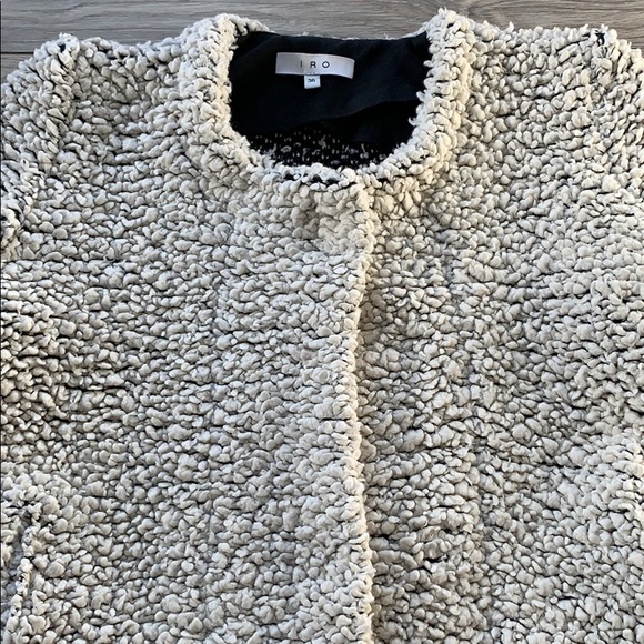 IRO Twiggy Wool Blend Boucle Jacket Size 36 Small Medium - Picture 6 of 16